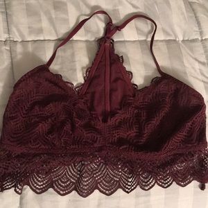 Aerie maroon bralette. Size L